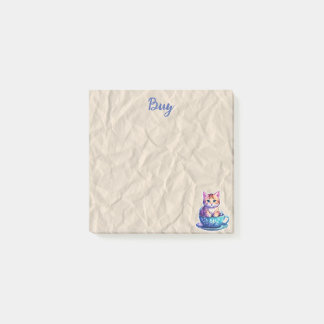 Kitten in Beker beige Post-it® Notes