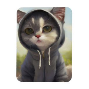 Kitten in een Hoodie Magneet