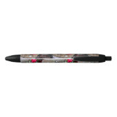 Kitten in een mandje zwarte inkt pen (Achterkant)