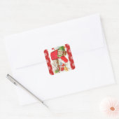 Kitten in Mailbox Kerst sticker (Envelop)