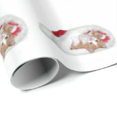 Kitten in Santa hat Cadeaupapier (Rol Hoek)