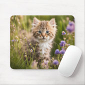 Kitten in Wildflower veld Muismat (Met muis)