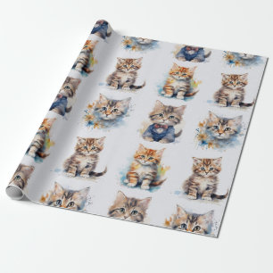 Kitten inpakpapier. Cadeaupapier