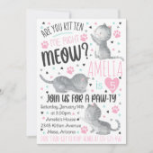 Kitten Invitation Anniversaire, Are You Kitten Me (Devant)