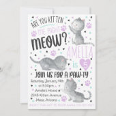 Kitten Invitation Anniversaire, Are You Kitten Me (Devant)