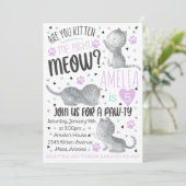Kitten Invitation Anniversaire, Are You Kitten Me (Debout devant)