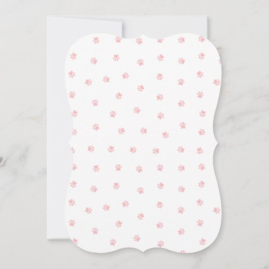 Kitten Invitation d'anniversaire avec un visage ki (Dos)