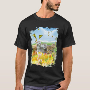 Kitten Kat Met Vlinder - Katten En Vlinders T-shirt