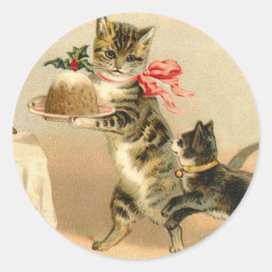 Kitten Kerst sticker
