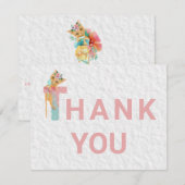 *~* Kitten Letter Pastel Baby shower Dank u Bedankkaart (Voorkant / Achterkant)