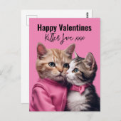 Kitten liefde Valentijn kat liefhebber huisdier ei Briefkaart (Voorkant / Achterkant)