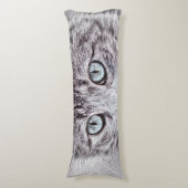 Kitten Love Cute Kitty Cat with Luminous Blue Eyes Lichaamskussen (Voorkant Verticaal)