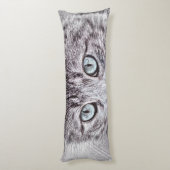 Kitten Love Cute Kitty Cat with Luminous Blue Eyes Lichaamskussen (Achterkant (Verticaal))