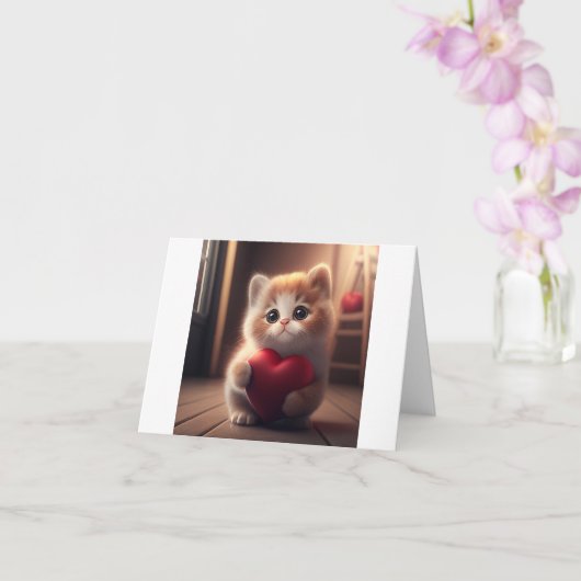 Kitten Love Kaart (Orchidee)