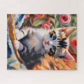 Kitten lucht kunst legpuzzel (Horizontaal)