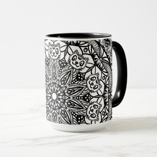Kitten Mandala Mok (Voorkant rechts)