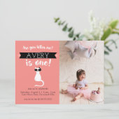 Kitten Me First Birthday Photo Invitation (Debout devant)