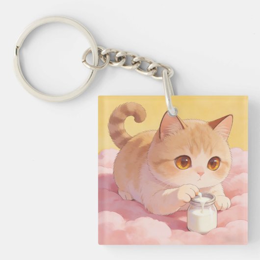 Kitten Melk Sleutelhanger (voorkant)