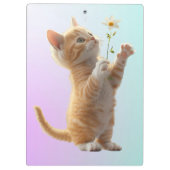 Kitten met bloem klembord (Achterkant)