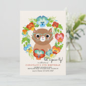 Kitten met een bril Verjaardagsfeestje Kaart (Staand voorkant)