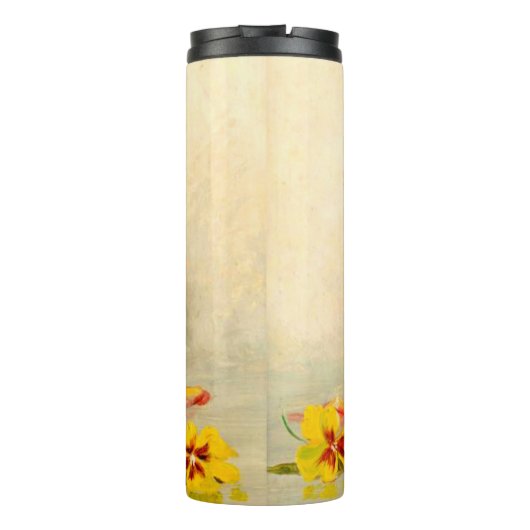 Kitten met een rood lint thermosbeker (Achterkant)