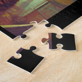 Kitten met grote ogen volle maan gekraakte schaduw legpuzzel (Zijkant)