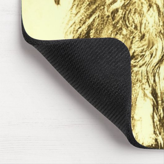 KITTEN MET ROZEN, bruin en wit Muismat (Hoek)