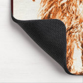 KITTEN MET ROZEN, bruin en wit Muismat (Hoek)