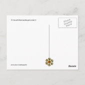 KITTEN MET ROZEN, zwart en wit Briefkaart (Achterkant)