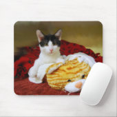 Kitten met Speelgoed Tiger Mousepad Muismat (Met muis)