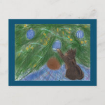 Kitten met vakantieboom