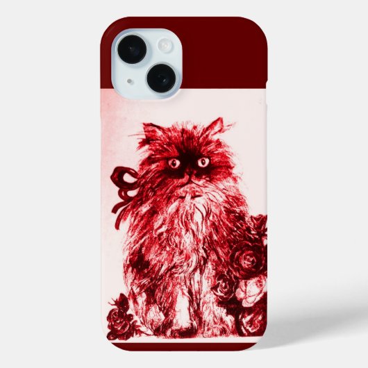 KITTEN MET WITTE RODE ROSEN Case-Mate iPhone CASE (Achterkant)