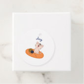 Kitten met wollen bal bedankjes labels (In situ)