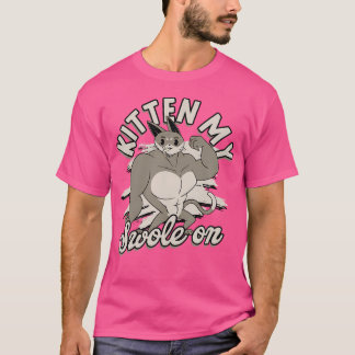 Kitten My Swole On - Spier Gym Lifting en Bodybu T-shirt