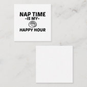 KITTEN NAP TIME HAPPY UUR VIERKANTE VISITEKAARTJE (Voorkant / Achterkant)