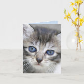 Kitten Note Kaart (Gele Bloem)