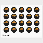 Kitten Nuggets Fastfood Kat En Kip Nugget Lo Ronde Sticker (Vel)