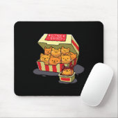 Kitten Nuggets Food Pun Cat Lover Gift Kip Nug Muismat (Met muis)