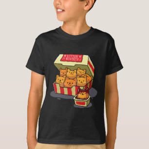 Kitten Nuggets Food Pun Cat Lover Gift Kip Nug T-shirt