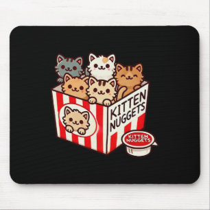 Kitten Nuggets Grappig Schattige Eten Pun Cat Love Muismat