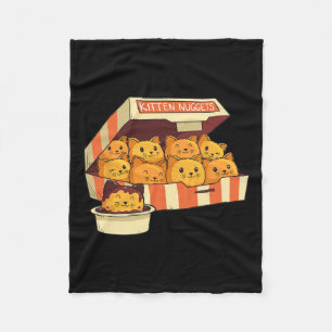 Kitten Nuggets Grappige katten en kipnuggets houde Fleece Deken
