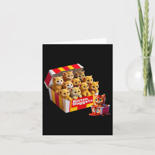 Kitten Nuggets Kattenliefhebber Gift Voedsel Pun K Kaart