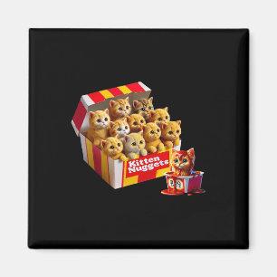 Kitten Nuggets Kattenliefhebber Gift Voedsel Pun K Magneet