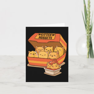 Kitten Nuggets Leuke Schattigee Eten Pun Kattenlie Kaart