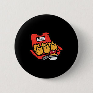 Kitten Nuggets Schattig Fastfood Kat Voedsel Liefh Ronde Button 5,7 Cm
