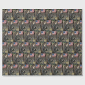 Kitten On an Old Wagon Wheel Cadeaupapier (Vlak)