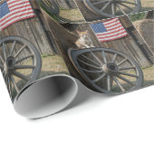 Kitten On an Old Wagon Wheel Cadeaupapier (Rol Hoek)