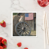 Kitten On an Old Wagon Wheel  Servet (Insitu)