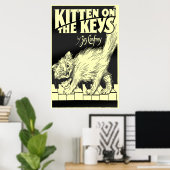 Kitten on the Keys Huge Poster (Bureau à domicile)