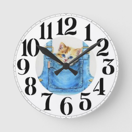 Kitten op de klok (Voorkant)